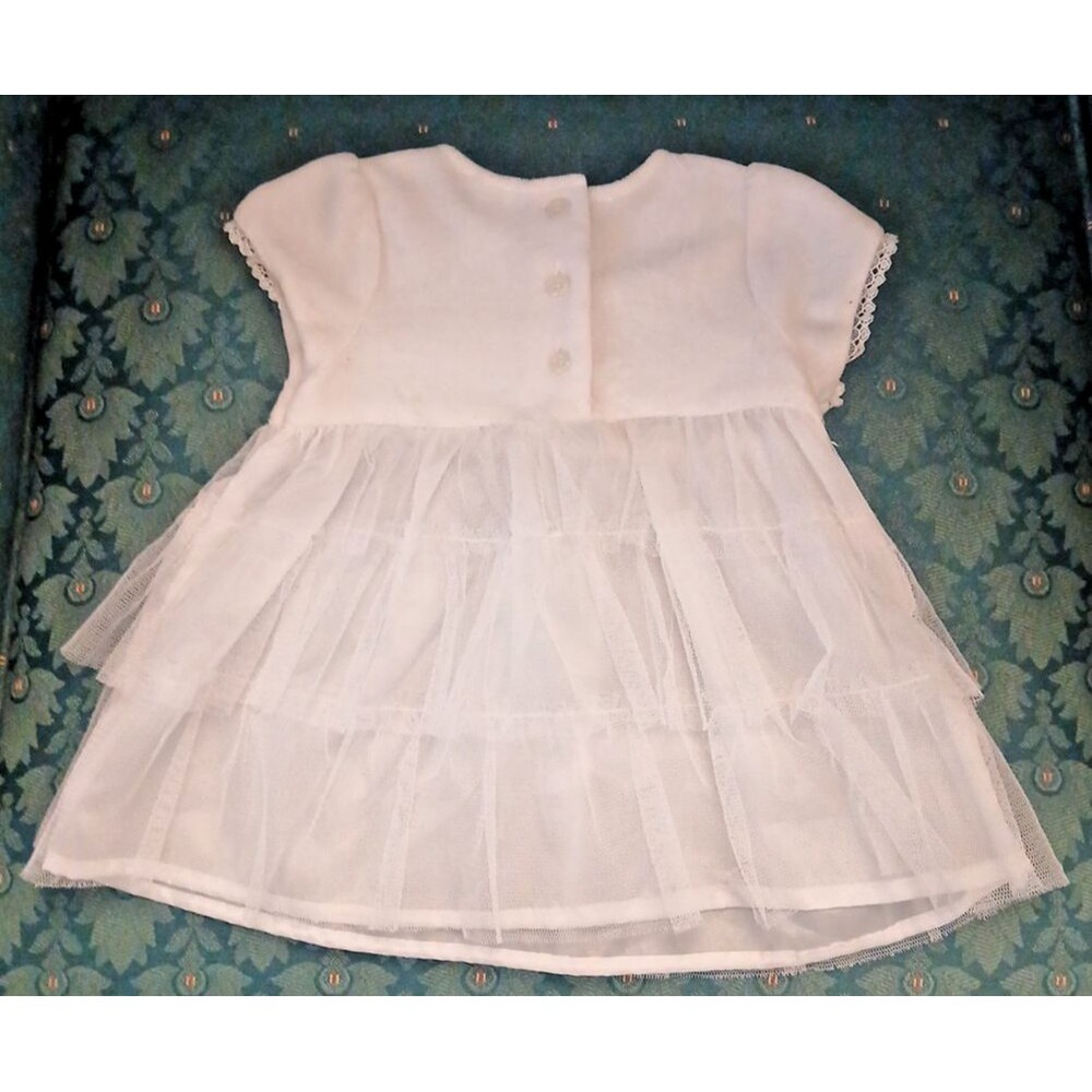 Cuddle Bear Collection Infants Dress White 3-6 Months Holiday Christening Tuille - Picture 5 of 9